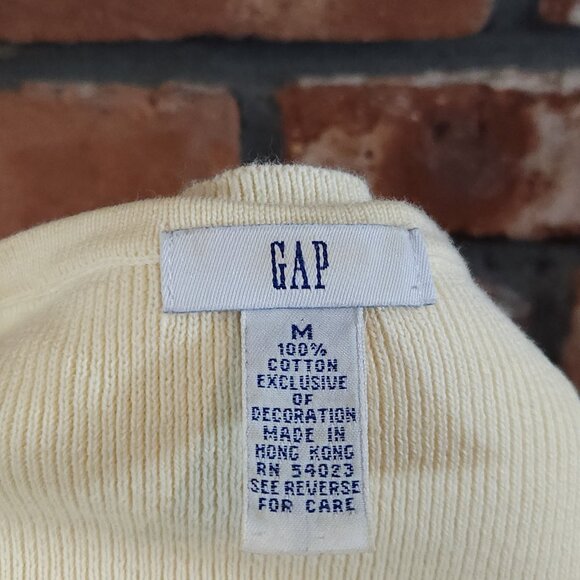 Vintage Y2K GAP Embroidered Floral Knit V-neck Tank Top Cottagecore Women's M - Picture 6 of 6